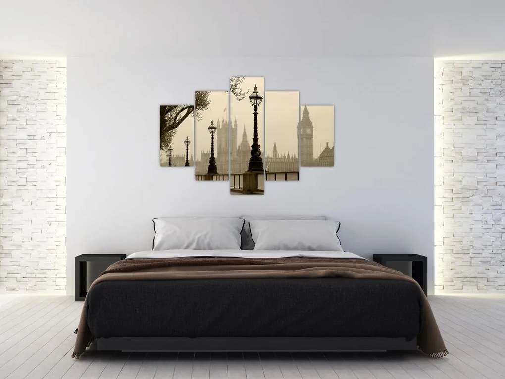 Tablou - Londra în ceață, Anglia (150x105 cm)