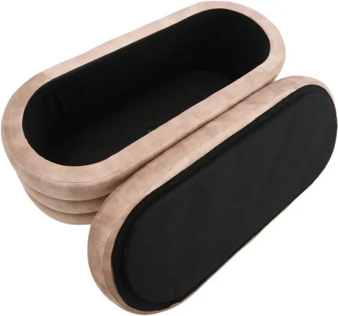 Bancheta cu spatiu de depozitare, Catifea Sampanie, VOQUE 115cm A-46686 VC