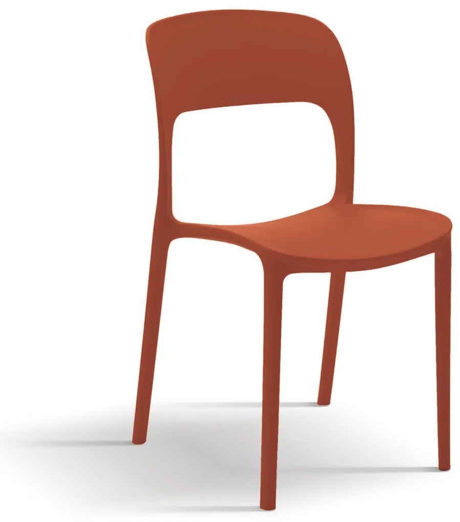 Set 4 scaune ROSINNA -POLIPROPILENA- HORECA - TERRACOTTA - 4 BUCATI