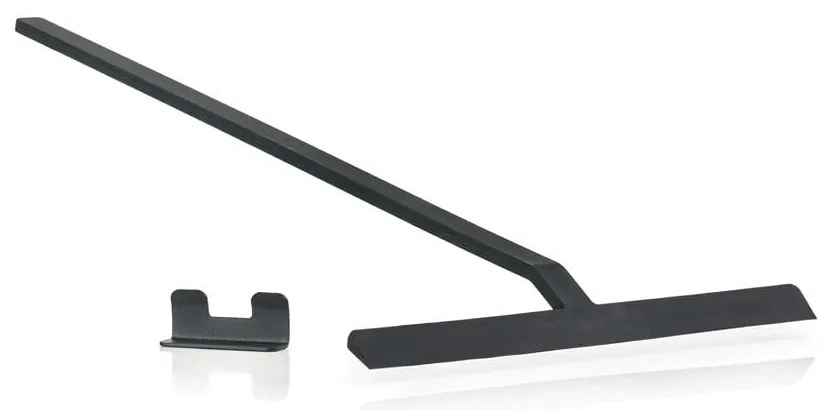 Racletă duș cu suport Zona Rim, lățime 30 cm, negru