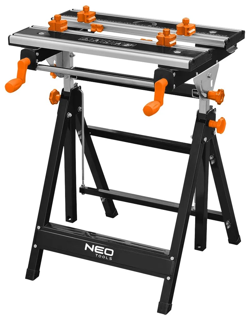 Masă de lucru reglabilă, aluminiu 60 x 58 x 77-107 cm 44-700