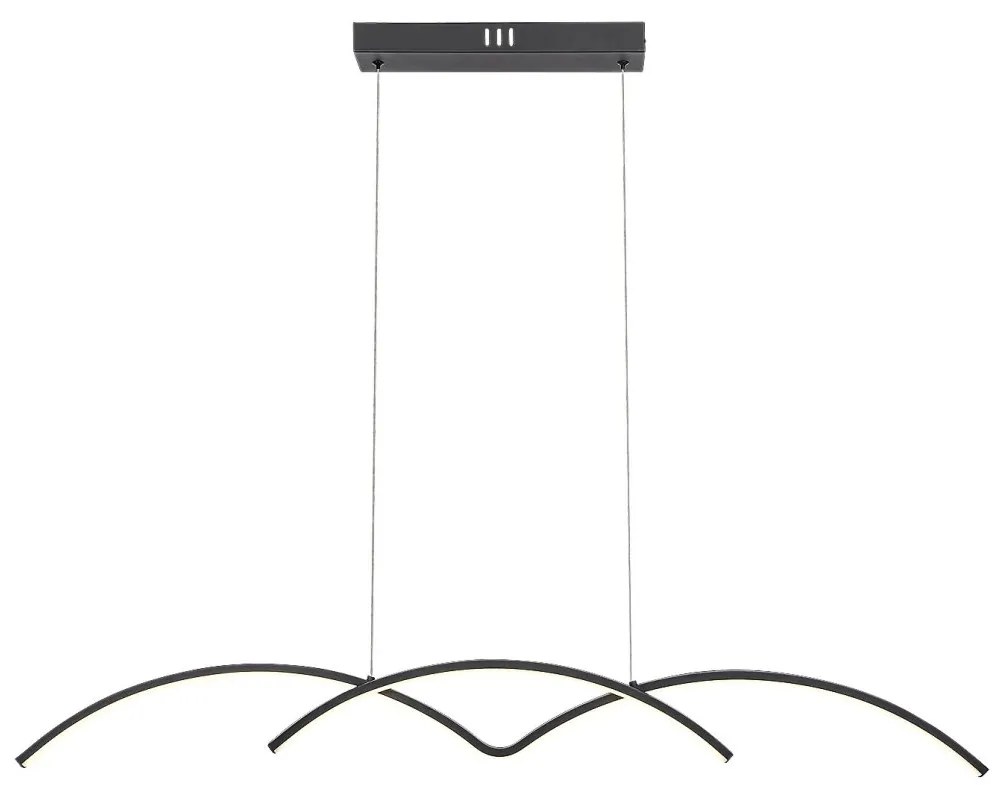 Lustra LED suspendata design modern River negru