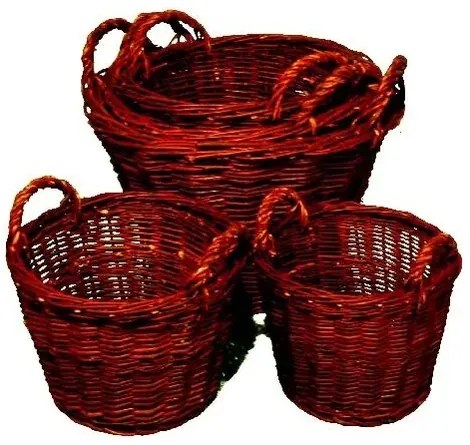 Coș din răchită cu diametrul de 40 cm, diam. 40 cm