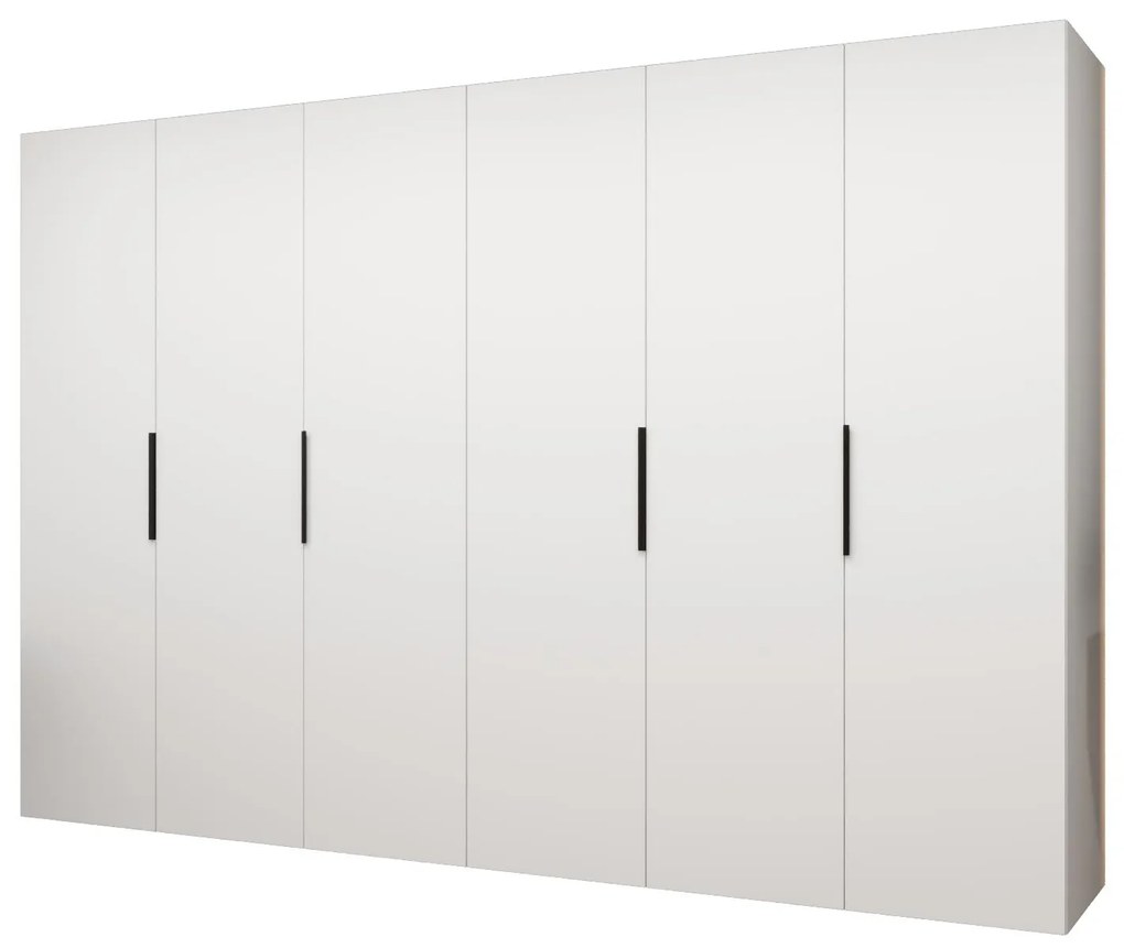 Dulap de haine 300 cm Mirabella 1 (alb + Negru). 1126382