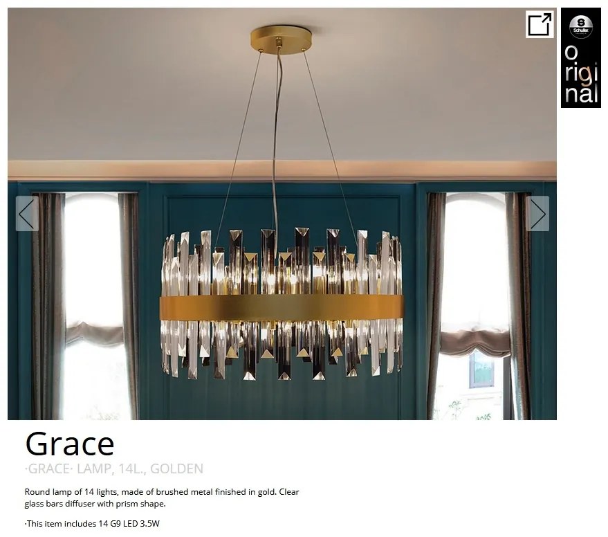 Lustra suspendata eleganta design modern Grace 14L
