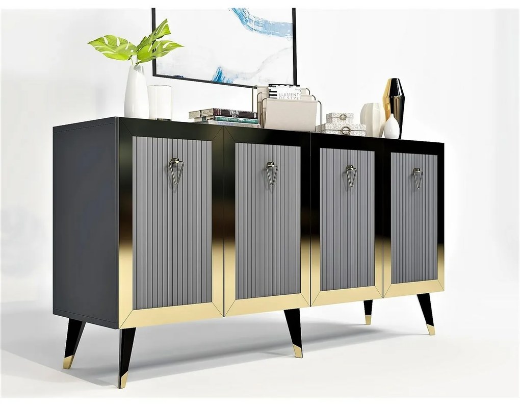 Dulap Bare Anthracite and Gold