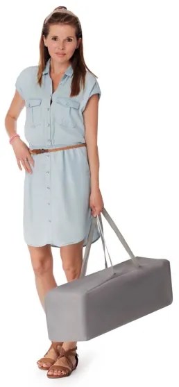 Pătuț de voiaj Baby Tiger VIKI gri KINDERKRAFT