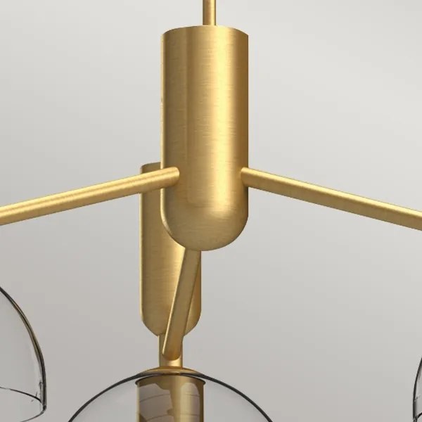 Lustră pe tijă Alora Mood ALM-JUDE3-GD-CL JUDE 3xE27/60W/230V alamă