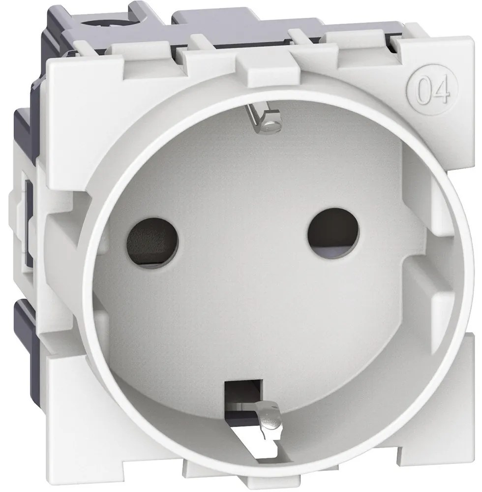Priza standard german, 2 module, alba, Bticino Living Now