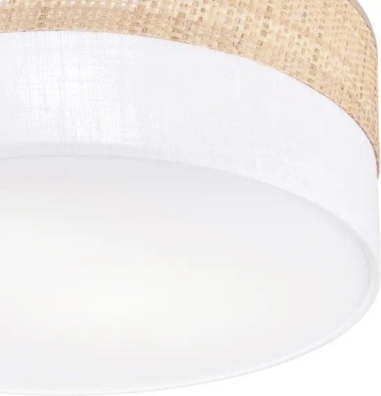 Plafonieră SIRJA DOUBLE BOHO, 2xE14/15W/230V, Ø 35 cm, bej/alb