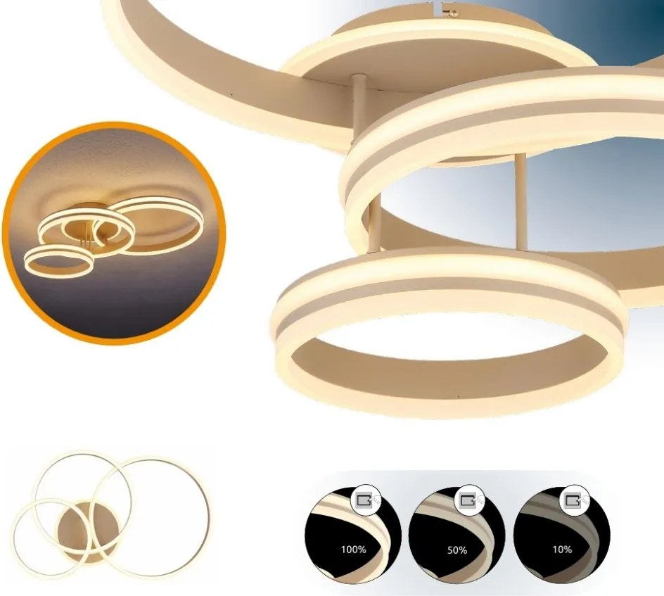Lustra aplicata tavan design circular LED RUBIO