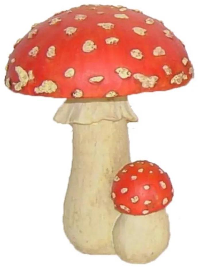 Decoratiune pentru gradina, Esschert, Mushroom L., 15.4 x 16 x 20.8 cm, polirasina