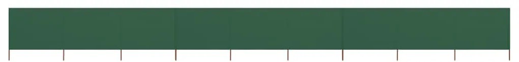 vidaXL Paravan anti-vânt cu 9 panouri, verde, 1200 x 80 cm, textil