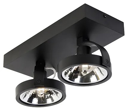 Spotlight de design negru reglabil cu 2 lumini - Go