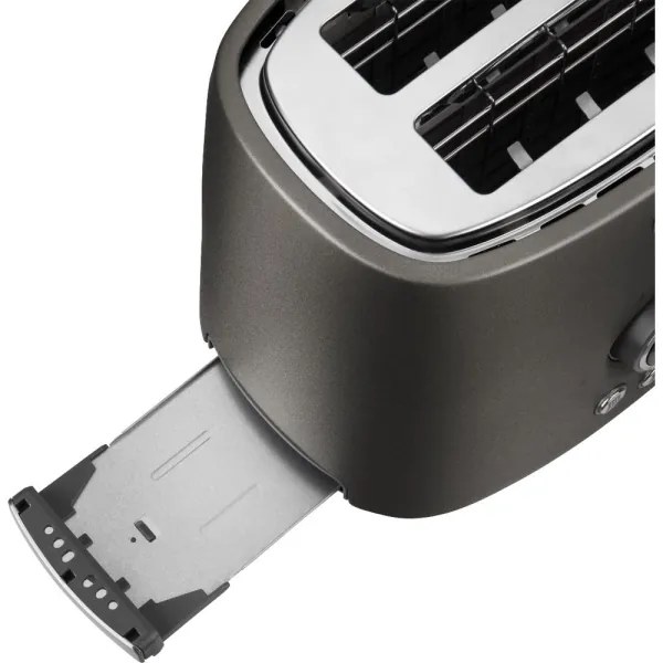 Sencor - Toaster cu 2 felii și suport pentru chifle, 1000 W/230 V, antracit
