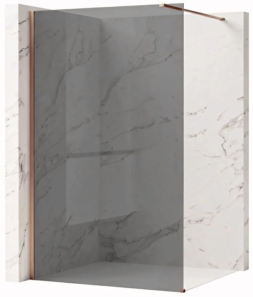 Paravan de dus Rea Flexi Grey / Brush Copper 130