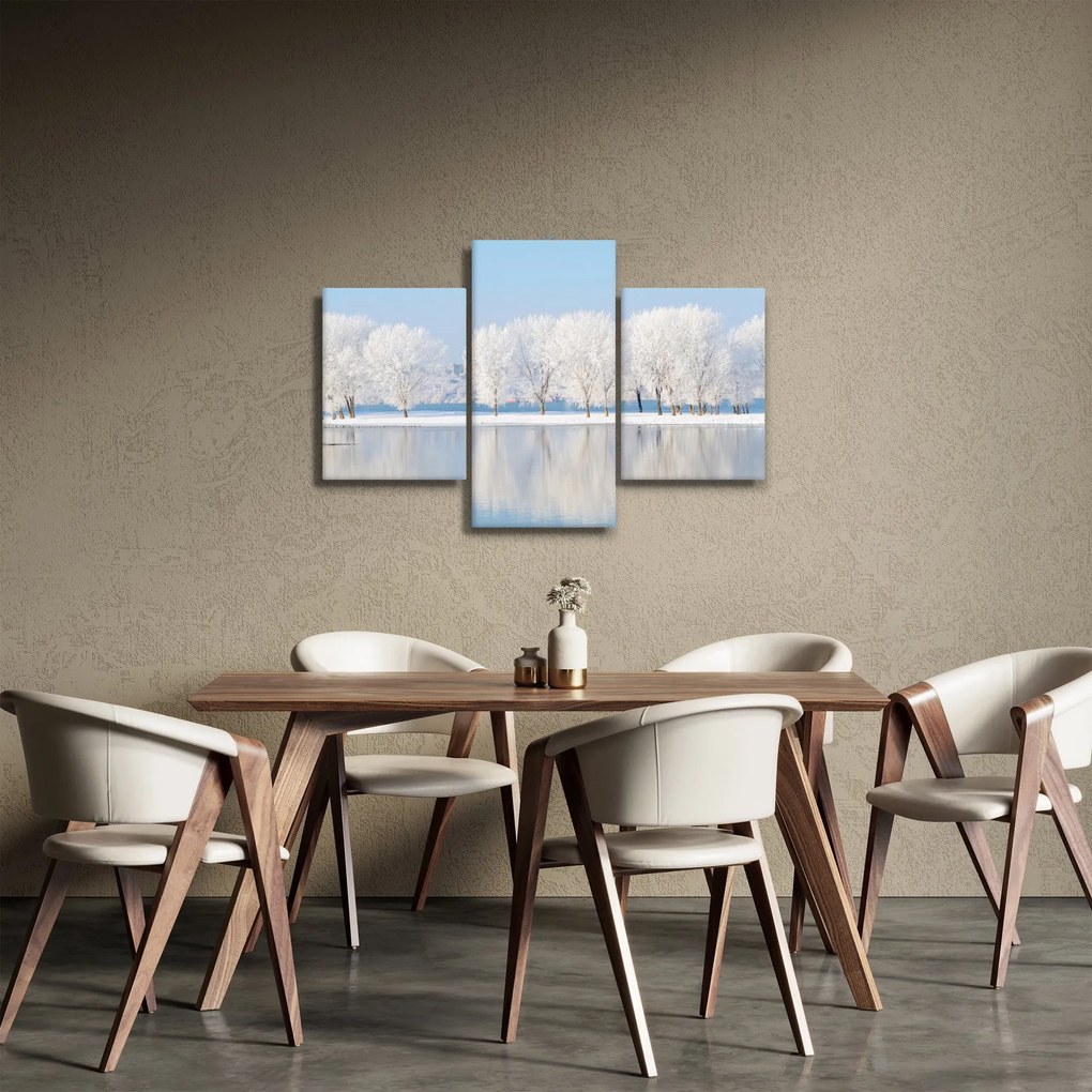 Tablou cu peisaj de iarnă (90x60 cm)