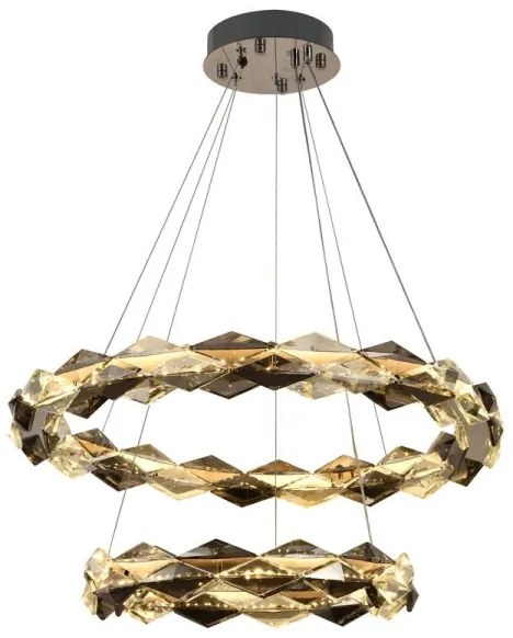 Lustră LED dimabilă pe cablu LED/65W/230V 3000-6500K crom + telecomandă