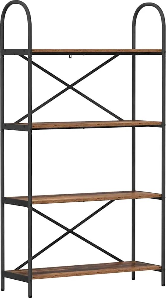 vidaXL Raft pentru cărți Lemn vechi 80 x 30 x 146 cm Lemn compozit