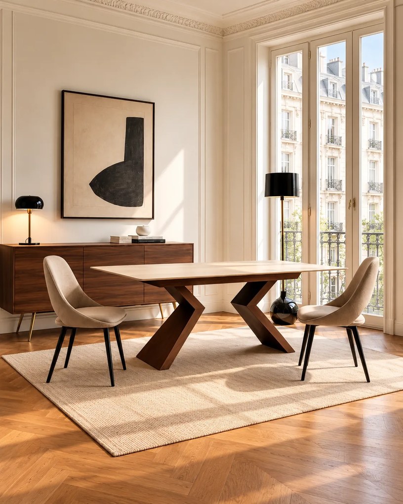 Masă extensibilă ceramică Miro CORTEN, 180 cm/90 cm