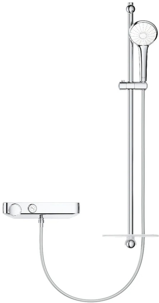 Baterie dus cu termostat Grohe SmartControl cu set de dus inclus,bara 900 mm - 34721000