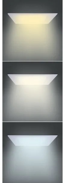 Solight WD143 - Panou LED încastrat 18W/230V, 3000/4000/6000K, 22,5 x 22,5 cm, alb