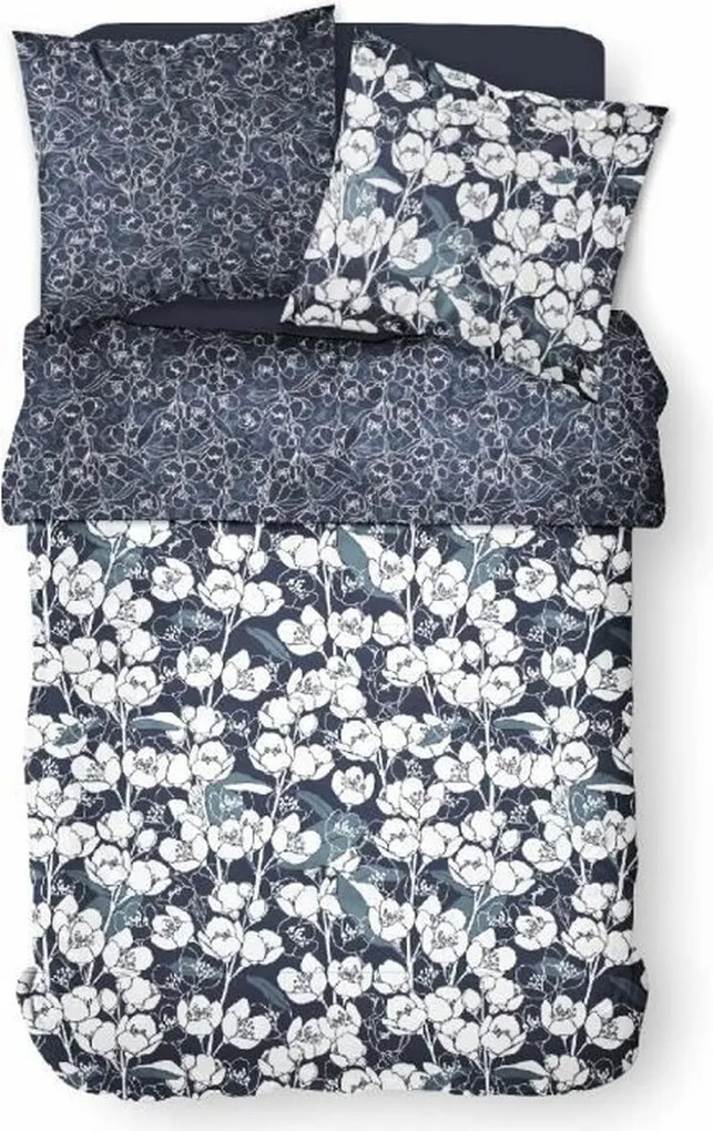 Set husă de pătură TODAY Mawira Bleumarin Pat dublu 260 x 240 cm Floral