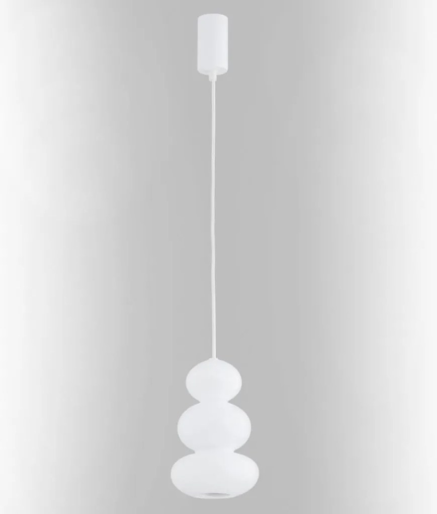 Lustra suspendata din Sticla, Alb, ORLANDO