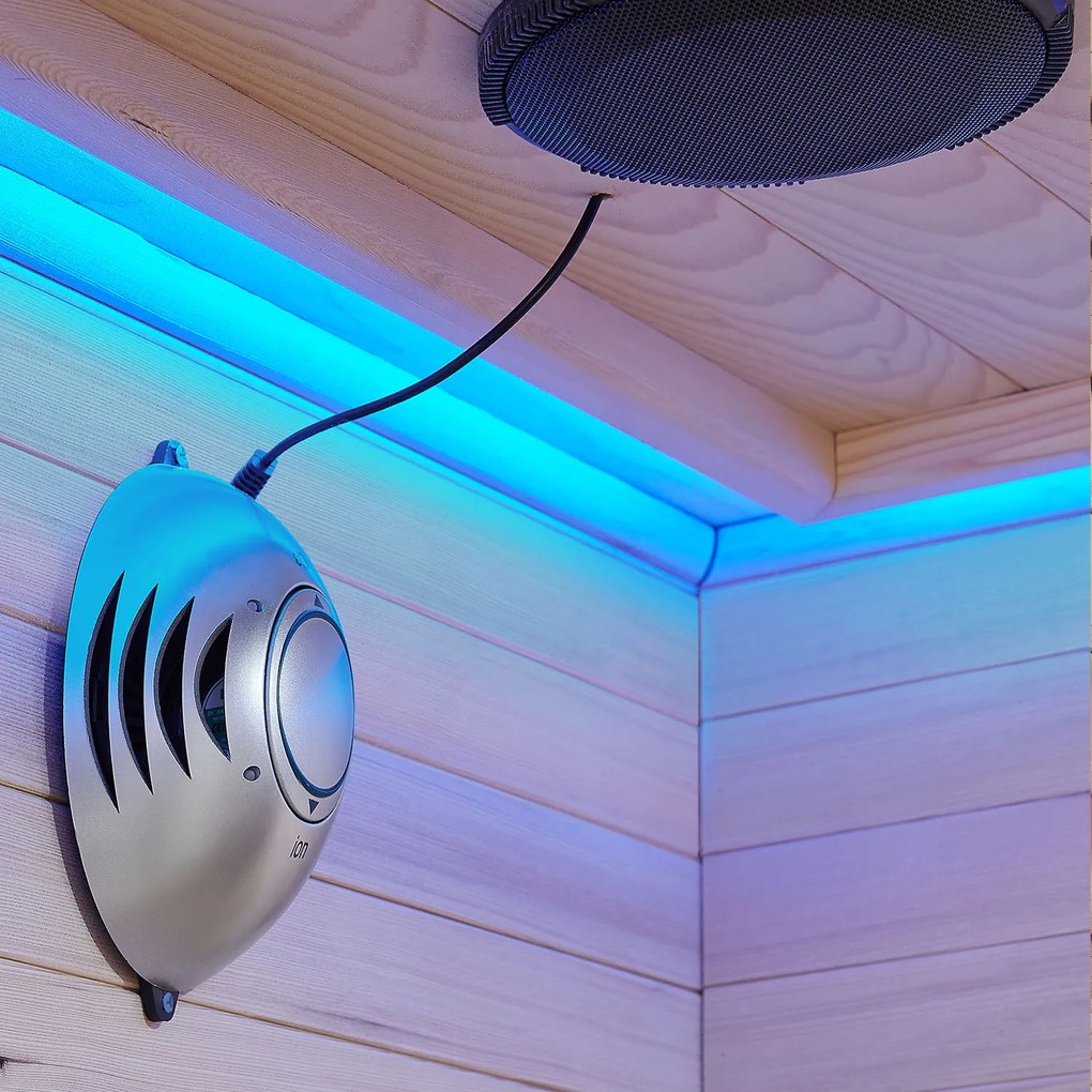Infračervená sauna Kiruna130 s duálnou technológiou a drevom Hemlock