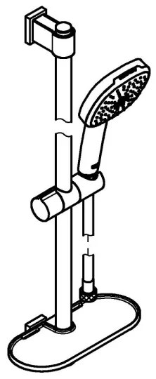 GROHE 26929001 - Set de duș VITALIO COMFORT 110, 600 mm, crom lucios