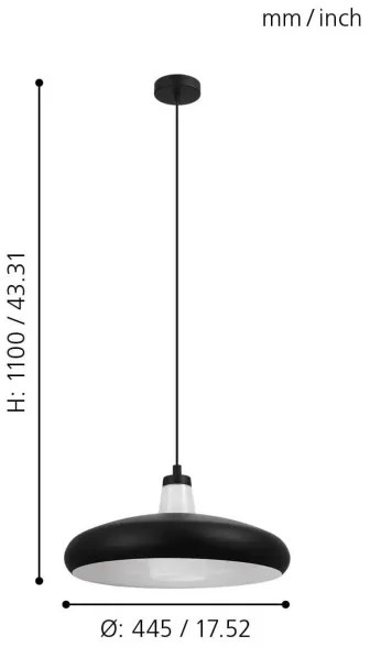 Lustră LED RGB pe cablu dimabilă TABANERA-C 1xE27/9W/230V Eglo 99032