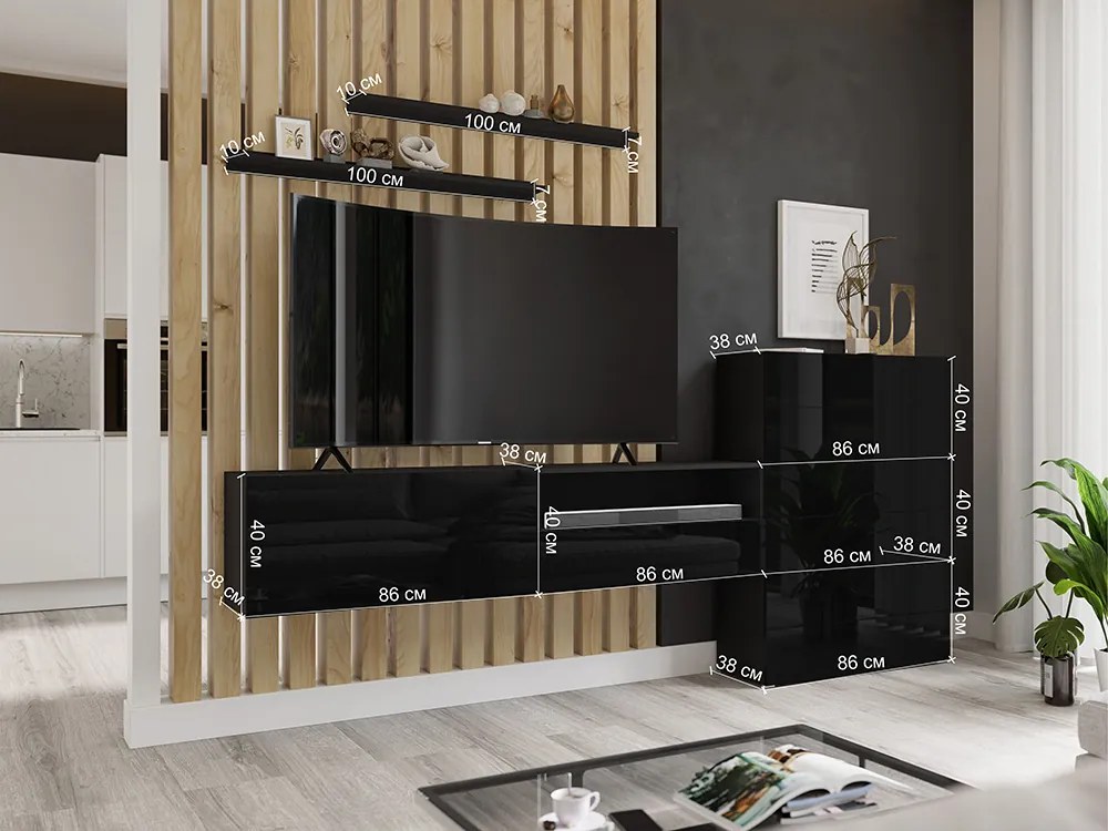 Mobilier living Berny 54 (alb + Alb lucios). 1087170