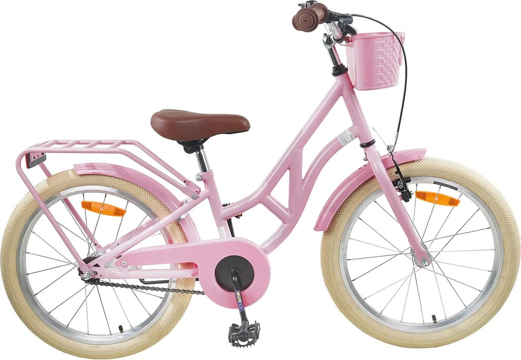 vidaXL Bicicletă pentru Copii 24 Inci pentru 8-12 ani Roz deschis