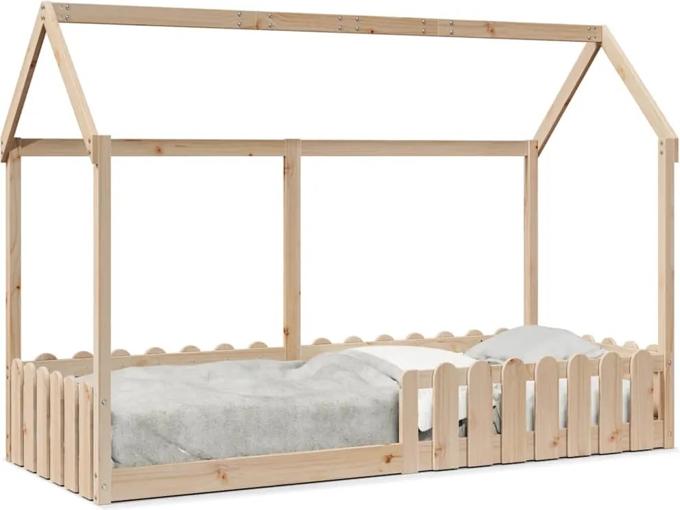 vidaXL Cadru pat tip casă pentru copii, 80x200 cm, lemn masiv de pin