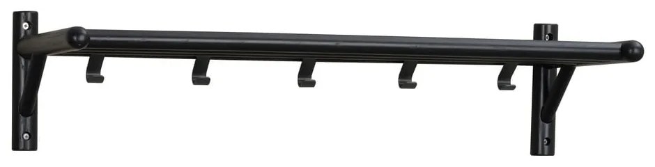 Cuier de perete negru din lemn masiv de stejar Milford - Rowico