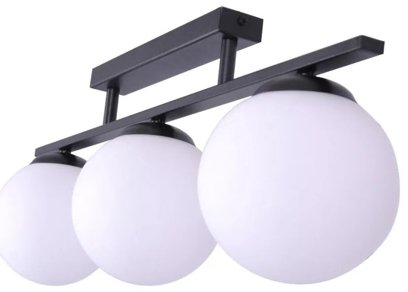 Plafoniera Moderna, 3xE14, Negru, Globe