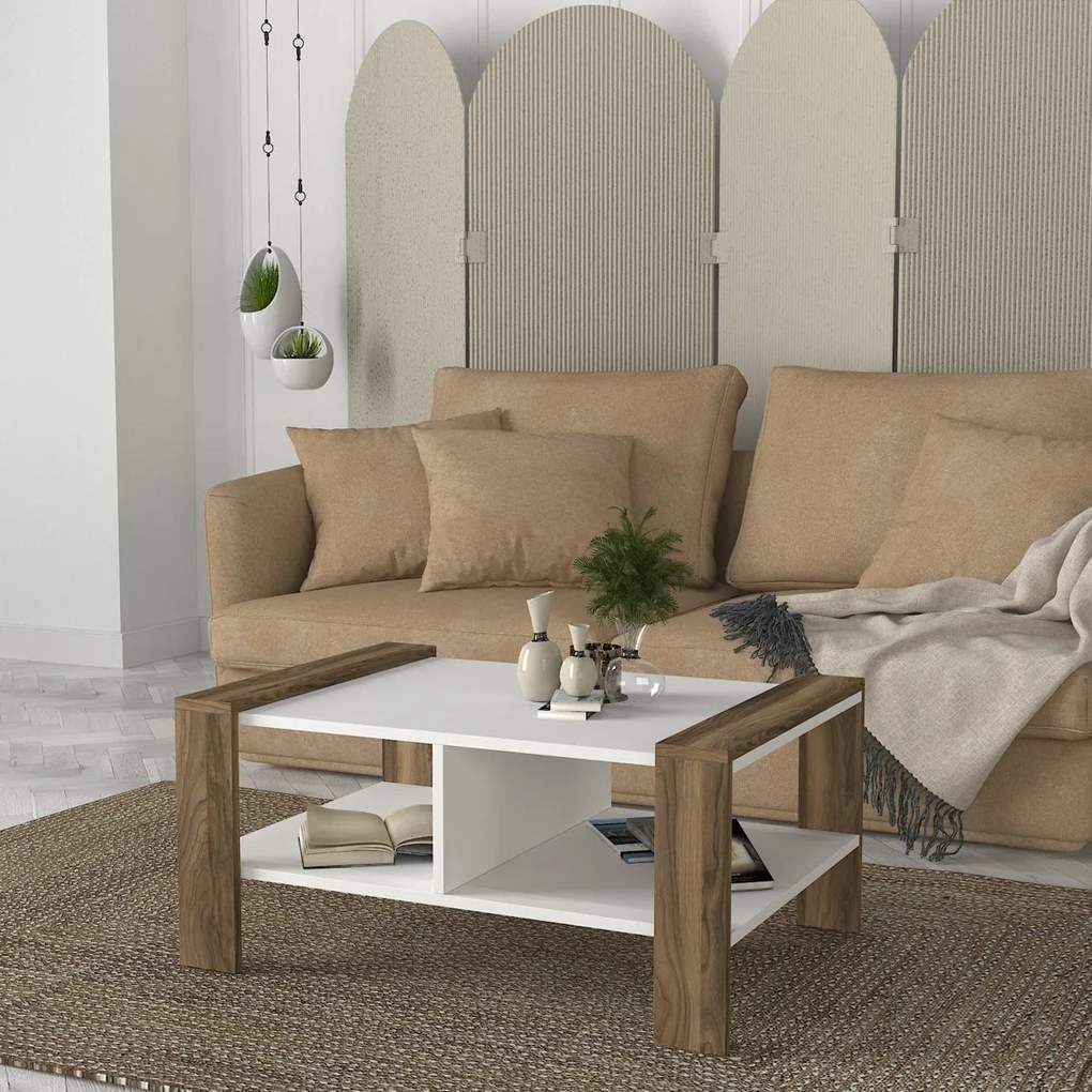 Măsuță de cafea Erica White Walnut