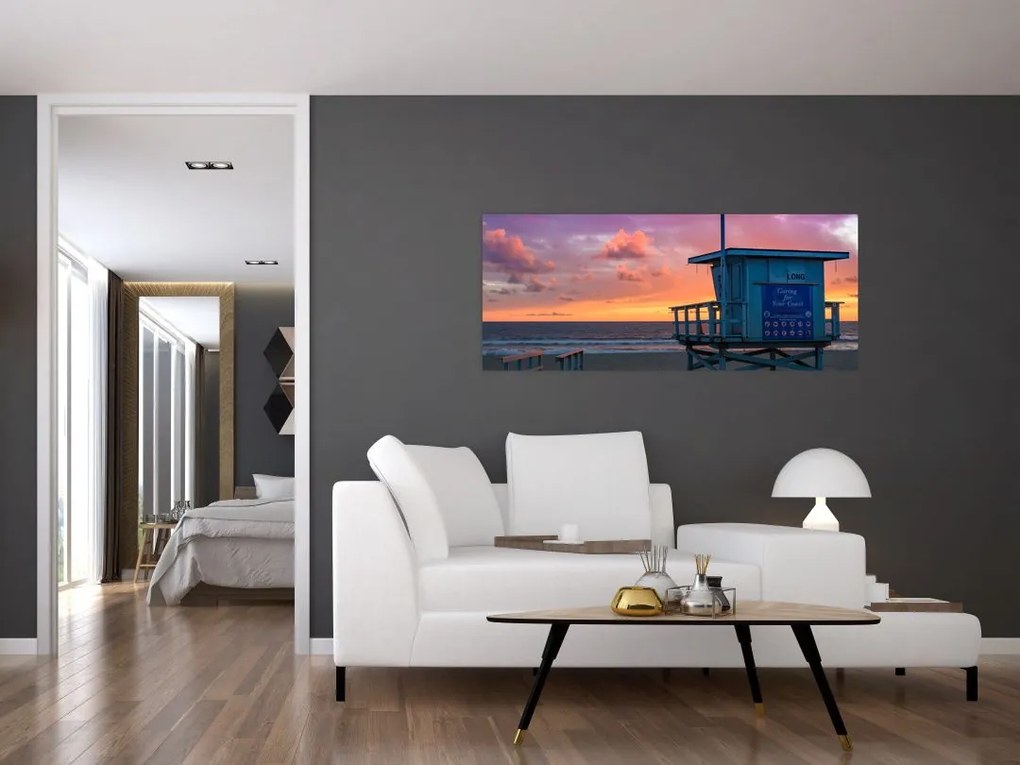 Tablou de pe plaja Santa Monica (120x50 cm)