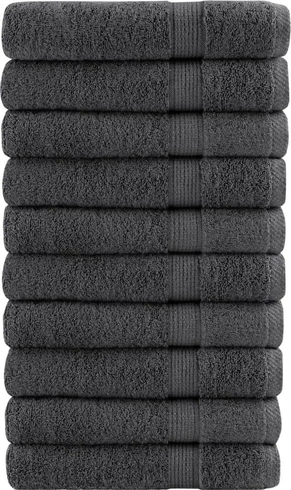 vidaXL Prosoape de saună, SOLUND 10 buc antracit 80x200 cm 600 gsm