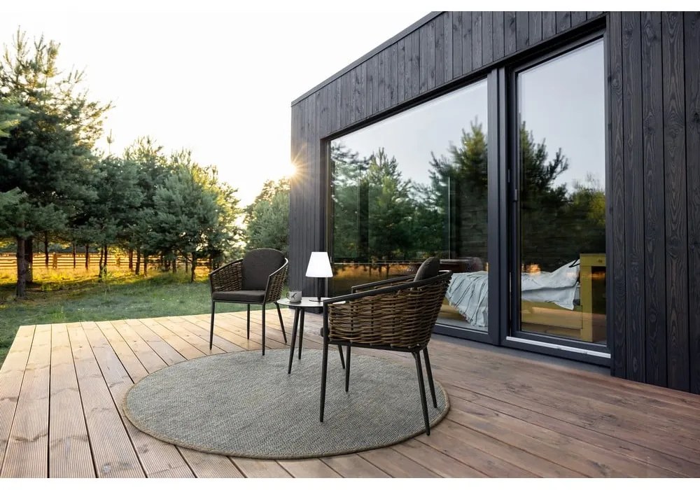 Scaun de grădină gri din metal Maribela – Bizzotto