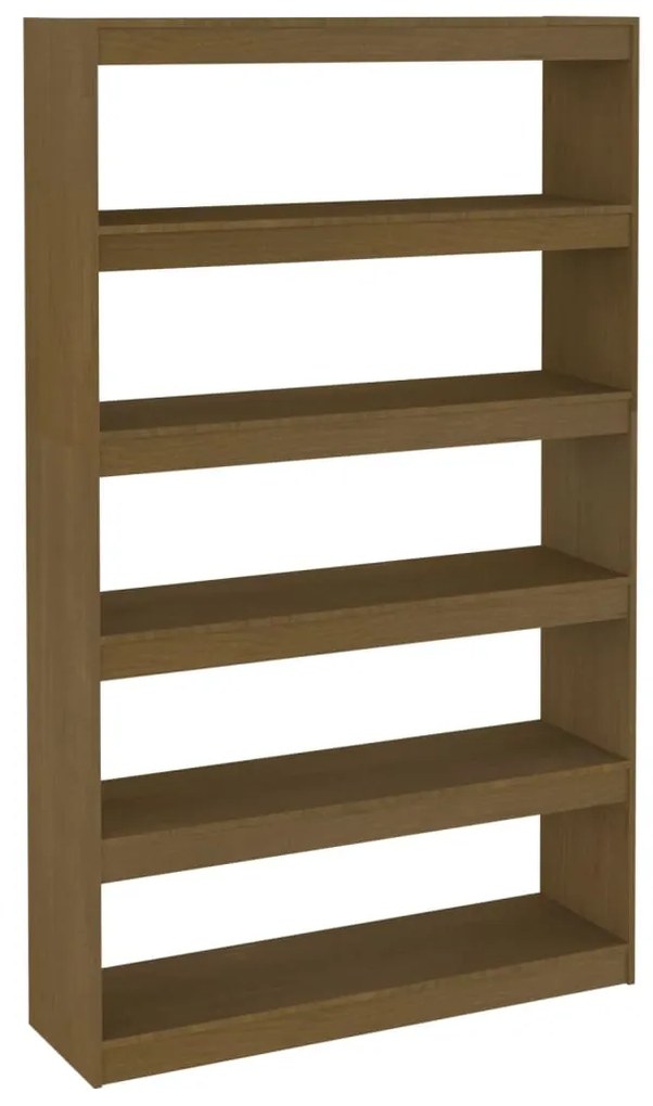 808226 vidaXL Bibliotecă/Separator cameră maro miere 100x30x167,5 cm pin masiv