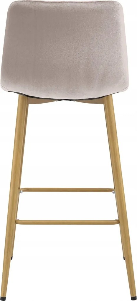 Scaun de bar POZZA VELVET, bej