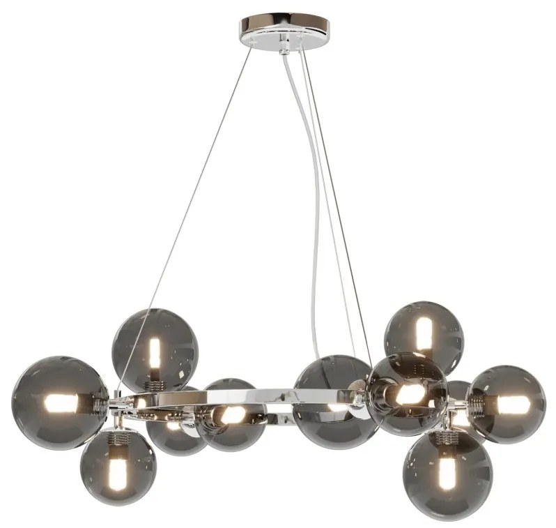 Lustra moderna design deosebit cu 11 de surse de lumina Dallas crom