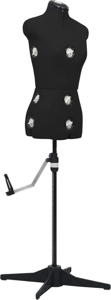 vidaXL Formă pentru rochie femeie reglabilă negru, dimensiune S 33-40