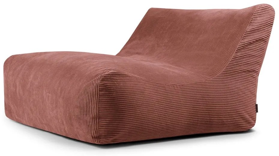 Fotoliu bean bag cărămiziu cu tapițerie din catifea reiată Sofa Lounge – SLOWDOWN