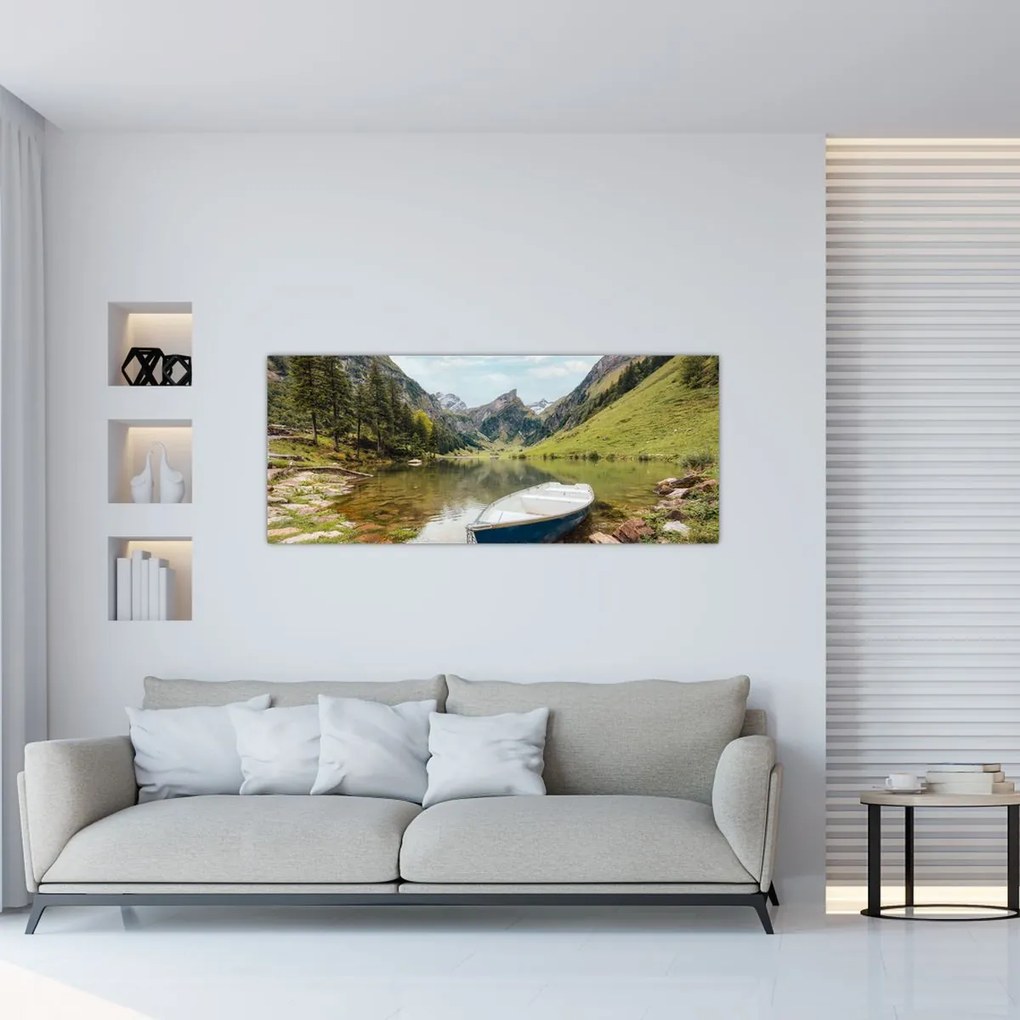 Tablou - Seealpsee, lac din Elveția (120x50 cm)