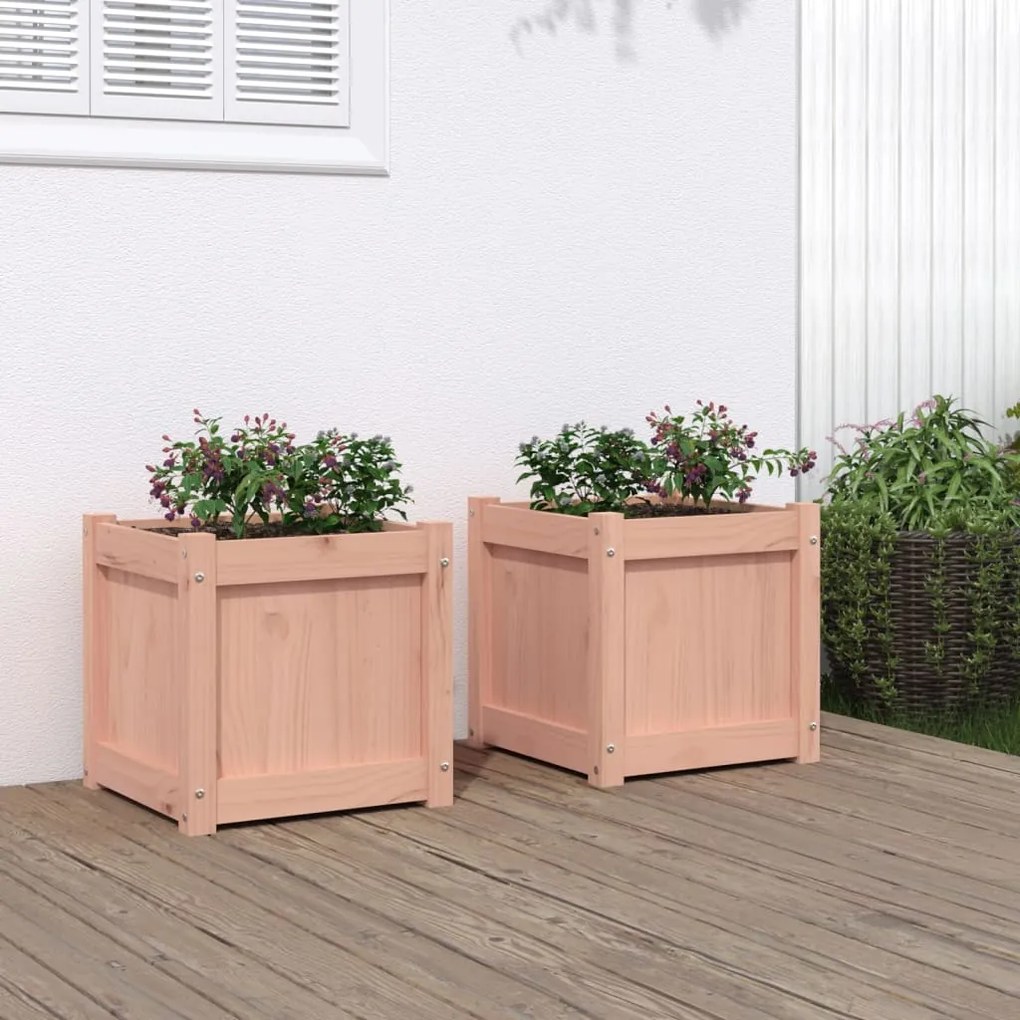 vidaXL Jardiniere de grădină, 2 buc., lemn masiv douglas
