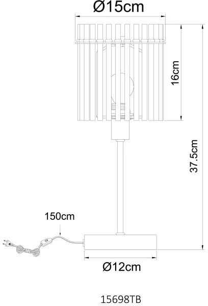 Globo 15698TB - Lampă de masă GORLEY 1xE14/40W/230V