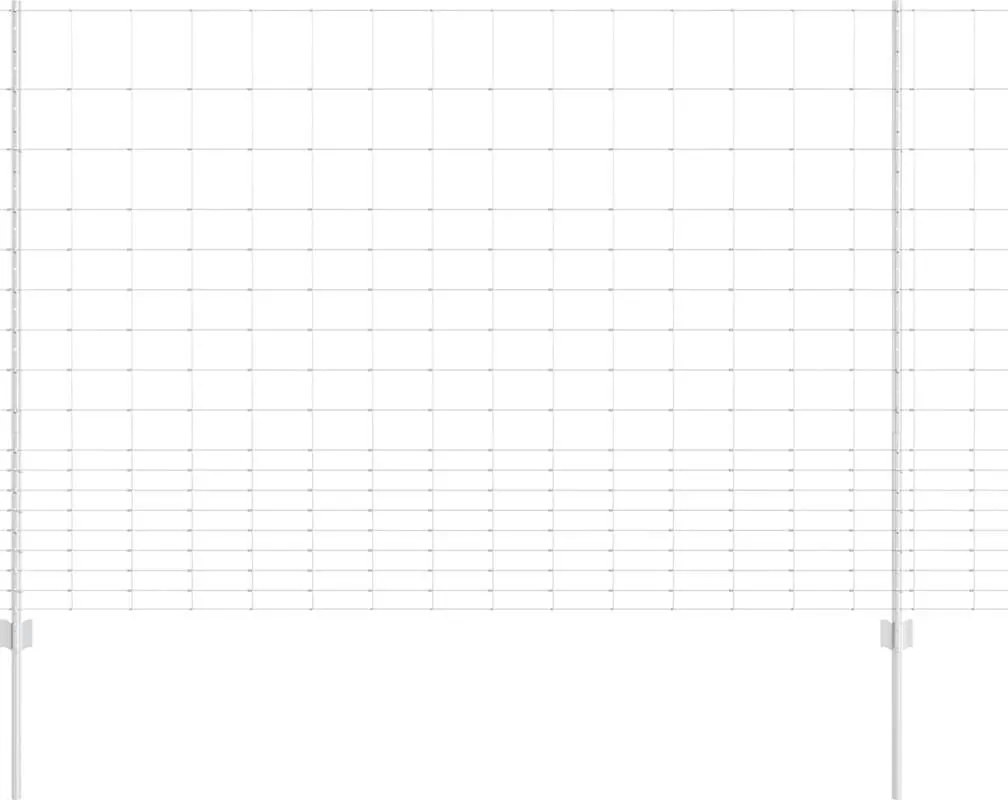 vidaXL Gard cu Stâlp Argintiu 1,5 x 25 m Oțel