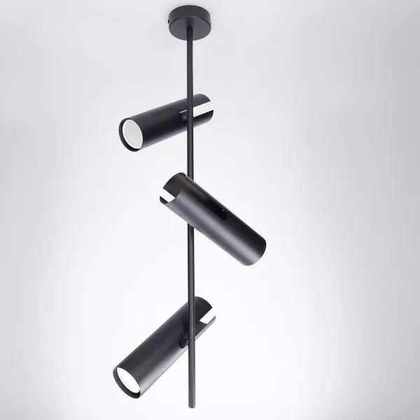 Brilagi - Lustră LED RGBW reglabilă pe tijă BRANCH 3xGU10/6,5W/230V neagră